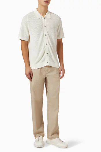 قميص بأزرار كتان