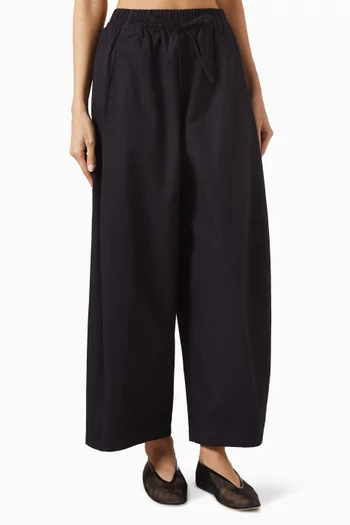 Barrel-leg Pants in Cotton