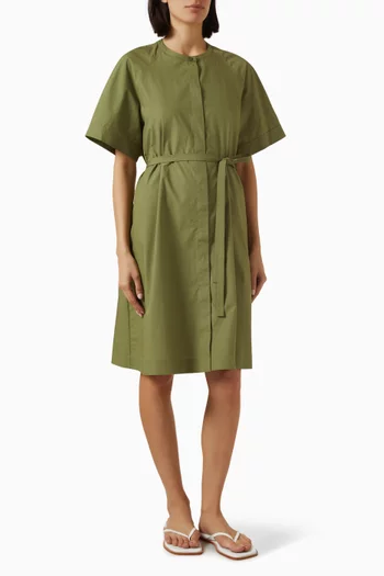 Raglan-sleeve Dress in Cotton