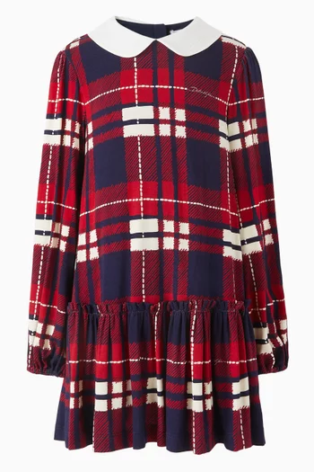 Cheque-print Dress