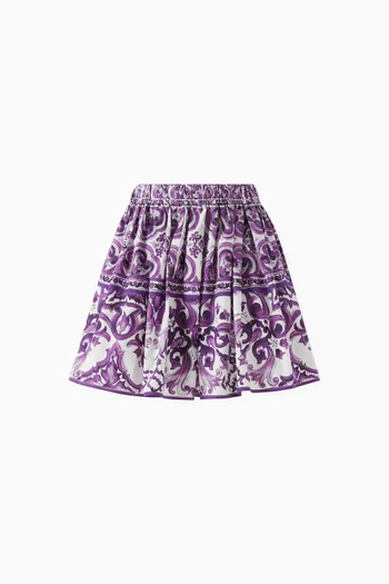Majolica-print Skirt in Cotton