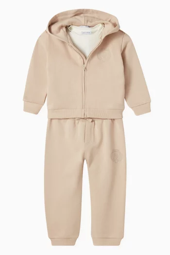 Zip-through Hoodie in Cotton Jersey