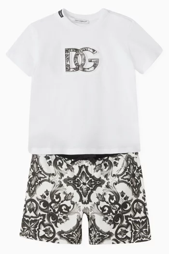 Logo-patch T-shirt in Cotton