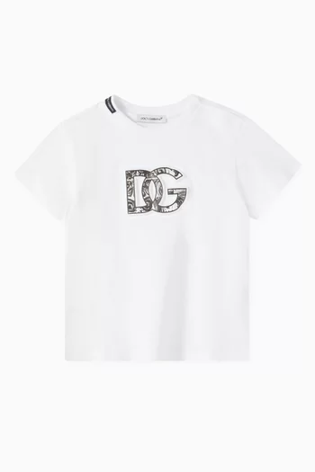 Logo-patch T-shirt in Cotton
