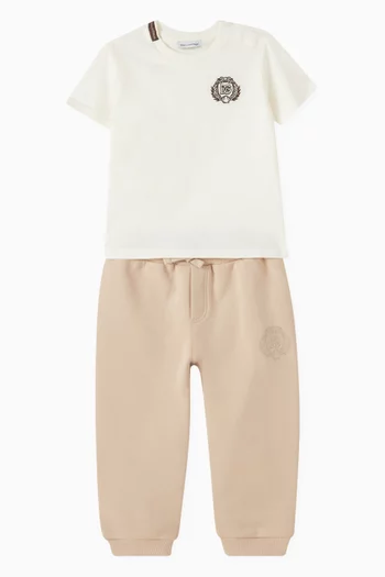 DG Crest Embroidered T-shirt in Cotton