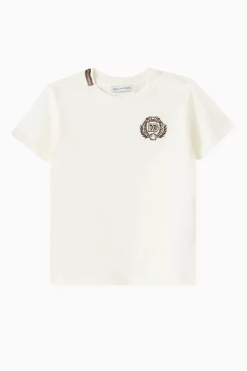 DG Crest Embroidered T-shirt in Cotton
