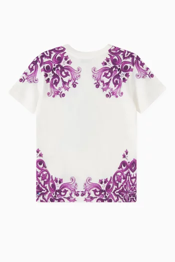 Majolica Print T-shirt in Cotton Jersey