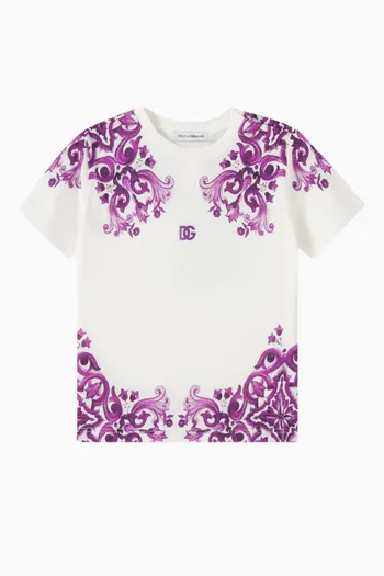 Majolica Print T-shirt in Cotton Jersey