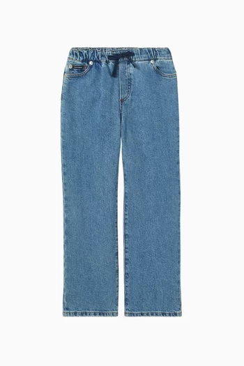 Drawstring Jeans in Denim