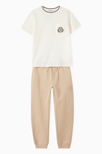 DG Crest Embroidered Sweatpants in Cotton-jersey