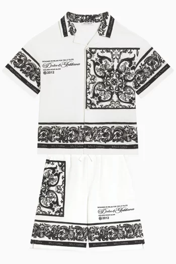Majolica-print Shirt in Cotton-poplin