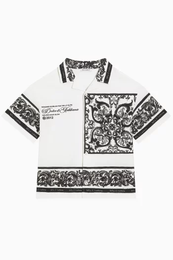 Majolica-print Shirt in Cotton-poplin