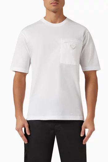 Nylon Pocket T-shirt in Cotton Jersey