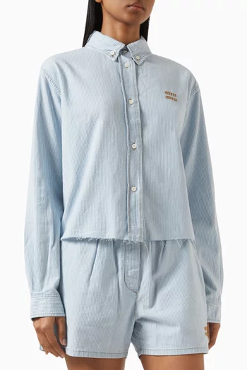 Striped Shirt in Chambray Denim