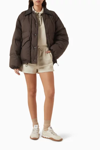 Crop Down Jacket in Technical Pongé