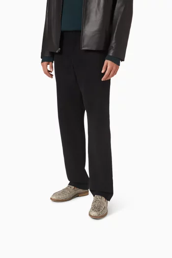 Wilde Penny Loafers in Snake-embossed Leather