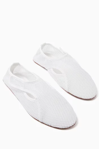 حذاء باليرينا بكعب مسطح قماش شبكي