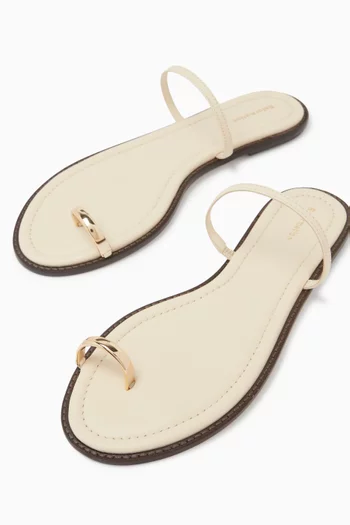 Cassandra Flat Sandals in Leather