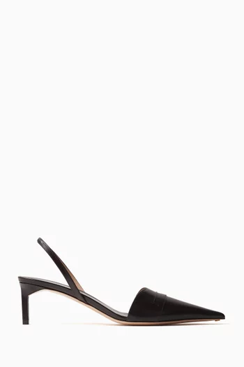 Eva 55 Slingback Pumps in Leather