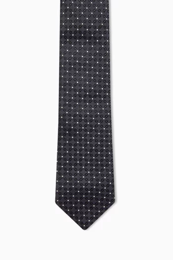 Patterned Tie in Silk Jacquard