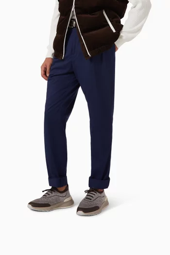 Runners in Coton Knit & Semi-polished Calfskin