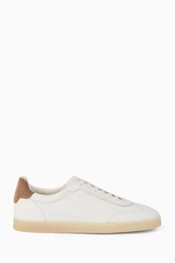 Lace-up Sneakers in Leather