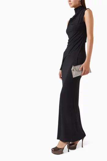 Lingerie Garter Maxi Dress in Viscose