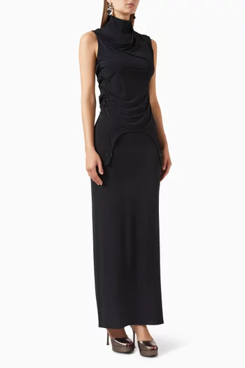 Lingerie Garter Maxi Dress in Viscose