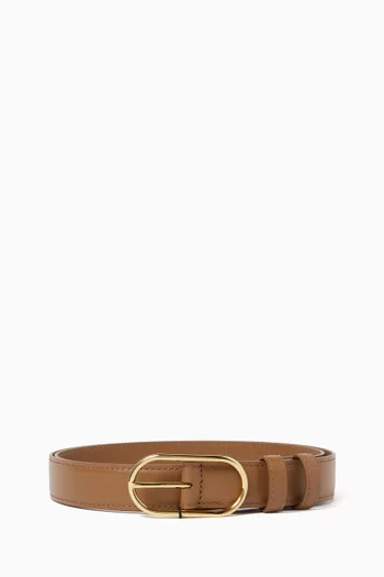 حزام بإبزيم جلد عجل