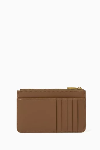 DG Plaque Cardholder in Calfskin Leather