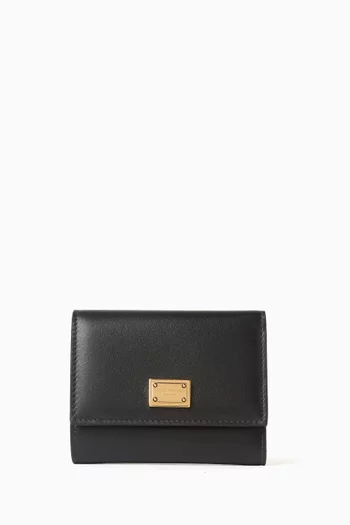 Small Continental Wallet in Smooth Leather