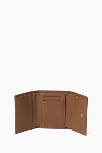 Small Continental Wallet in Smooth Leather