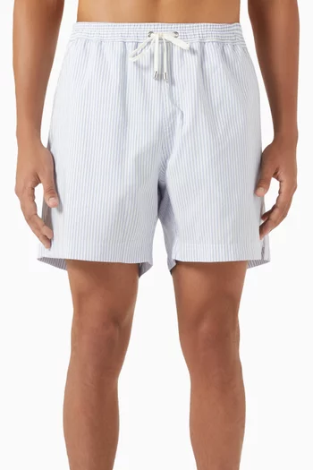 Drawstring Striped Swim Shorts in Seaqual™