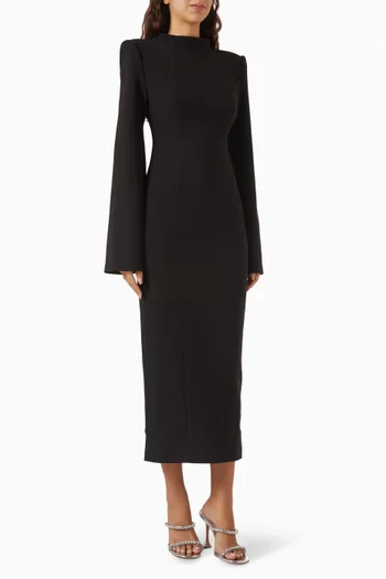 Sense Of Mystery Midi Dress