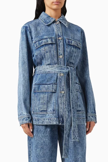 جاكيت بريزم بحزام دينم