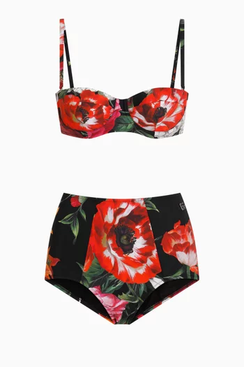 Floral-print Bikini Set