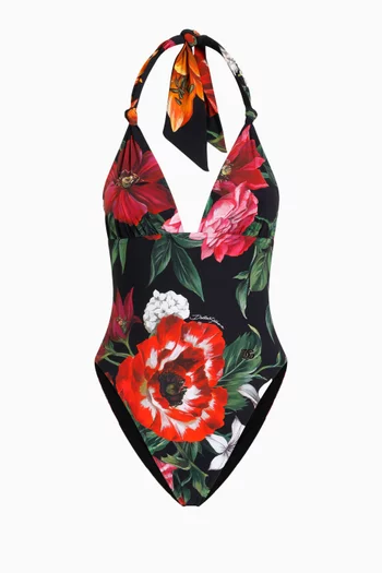 Floral-print One-piece Swimsuit