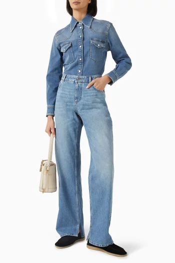 قميص بجيوب دينم