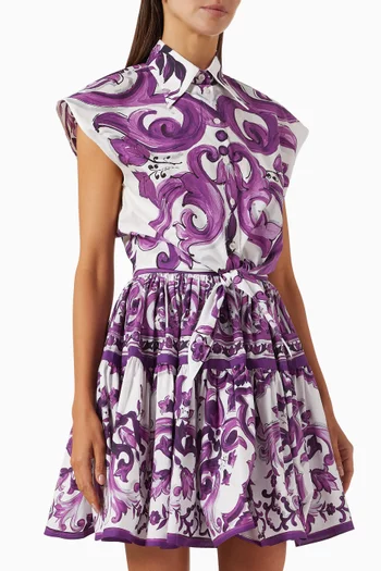 Majolica-print Shirt in Poplin