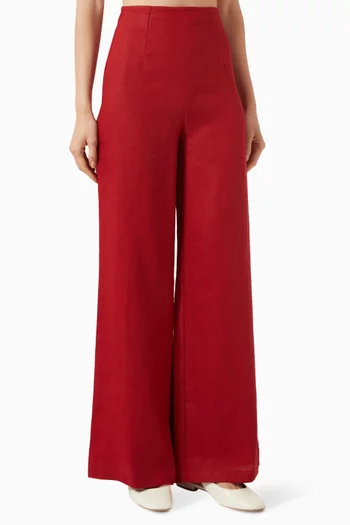 Syna High-waisted Pants in Linen