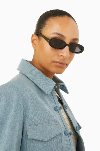 Outta Love Oval Sunglasses in Acetate