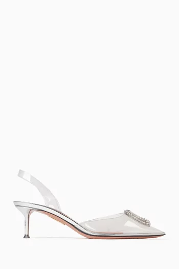 Crystal Hoop 50 Slingback Pumps in Plexi