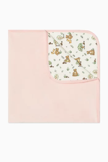 Teddy Bear Baby Blanket in Cotton