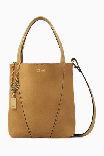 Small Spin Tote Bag in Suede
