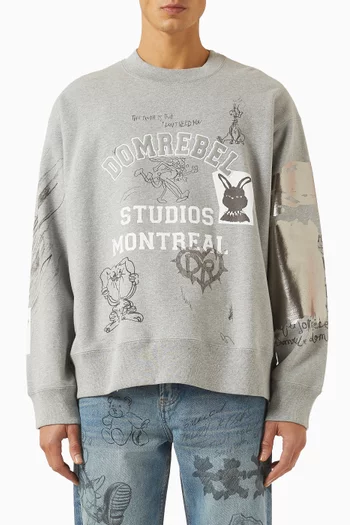 College Sweatshirt in Cotton