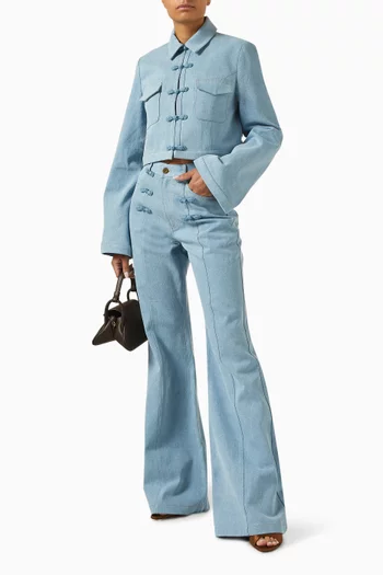 Dylan Knot-detail Pants in Denim