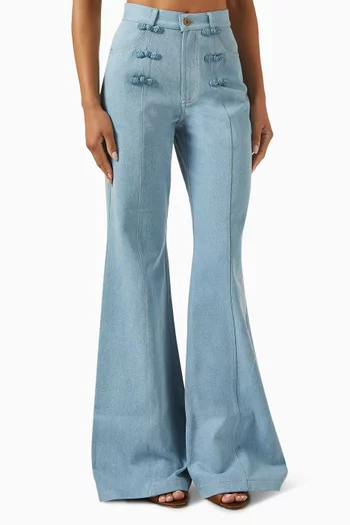Dylan Knot-detail Pants in Denim