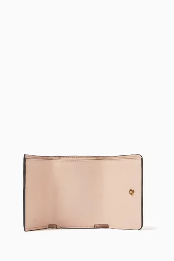 Small Iconic Tri-fold Wallet in Shiny Calfskin