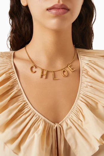 Chloe Pendant Letters Chain Necklace