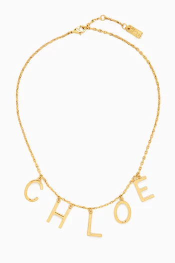 Chloe Pendant Letters Chain Necklace